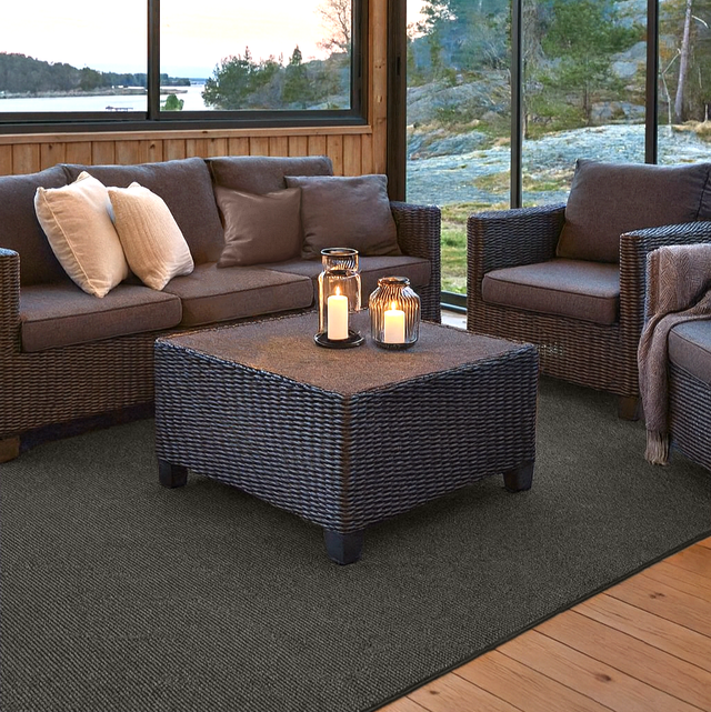 Sisal top Bouclé antrasiitti